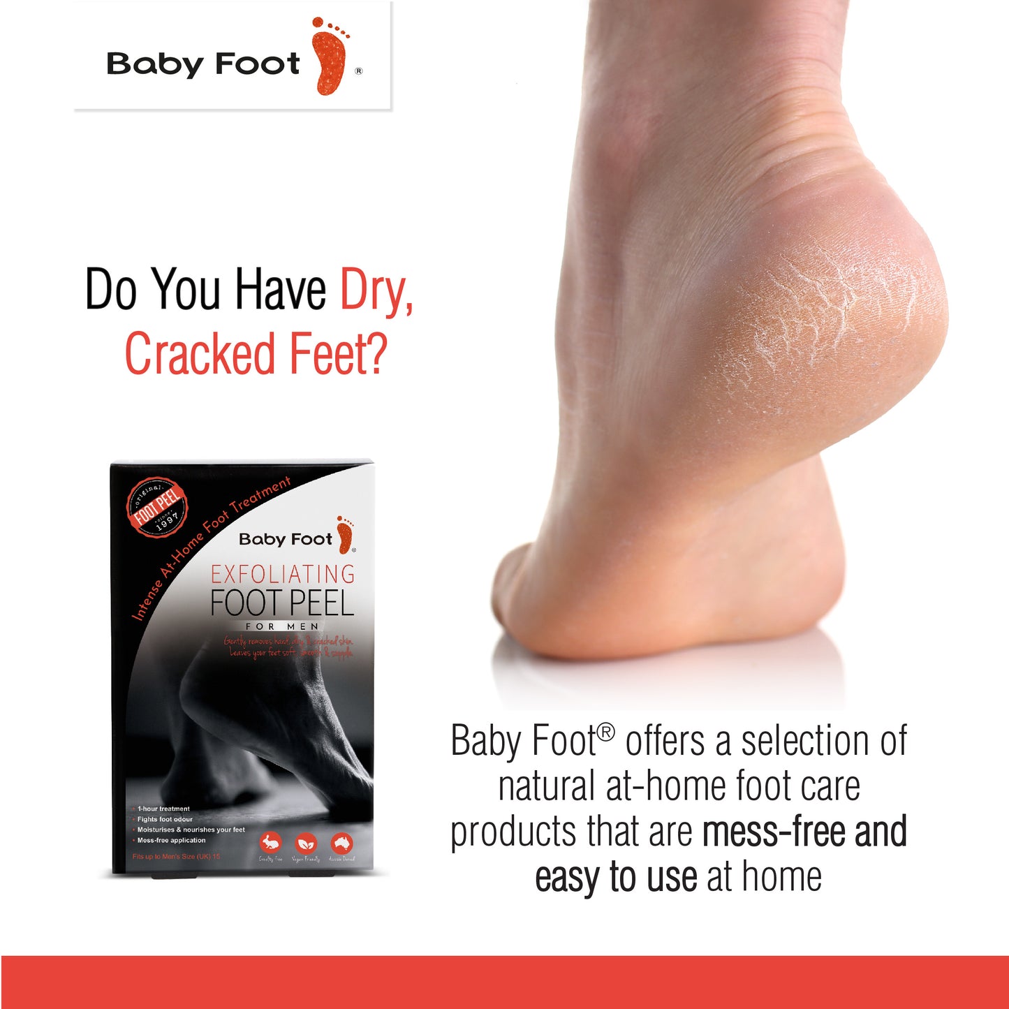 Baby Foot® Exfoliating Foot Peel for Men